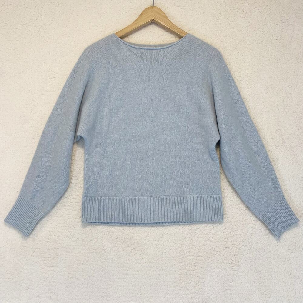 Vince Cashmere Sweater Womens XS Light Blue Dolman Sleeve Classic Luxury